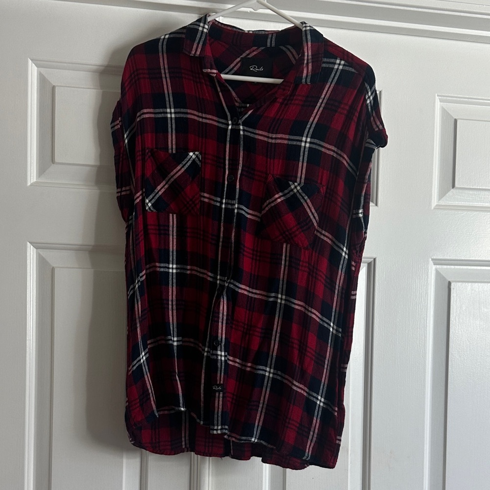 Rails Red and Black Checkered Shirt